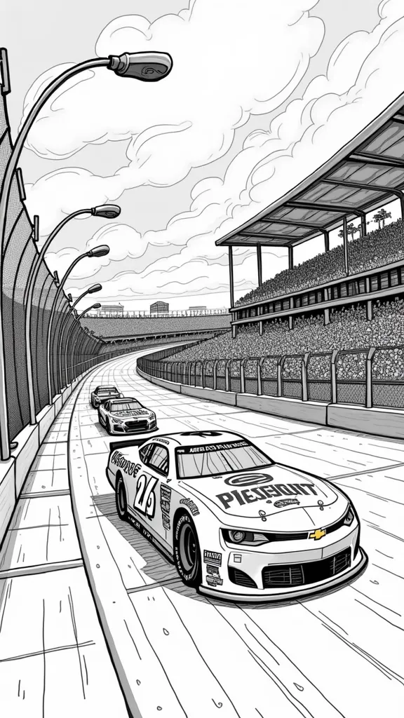 nascar printable coloring pages